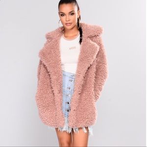 New Fashion Nova Teddy Coat Small